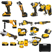 Kit d'outils électriques professionnels 18V 20V avec perceuses à batterie au lithium, boîte à outils et garantie d'un an