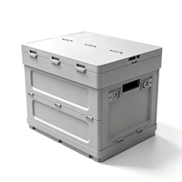 Boîte de rangement pliable 3-en-1 pour le camping, organisateur en plastique étanche pour pique-nique, conteneur à lunch pliable pour l'extérieur, design portable