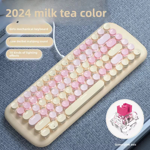 High Aesthetic 87-<b>Key</b> RGB Backlit Mechanical Keyboard New Computer Keyboard for Laptop Hot Sale Candy - Product Image 6
