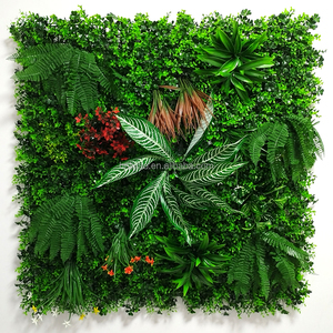 럭셔리 인공 회양목 녹색 벽 배경 웨딩 장식 과일 패널 잎 디자인 잔디 공간을위한 고급 인공 잎 - Product Image 4