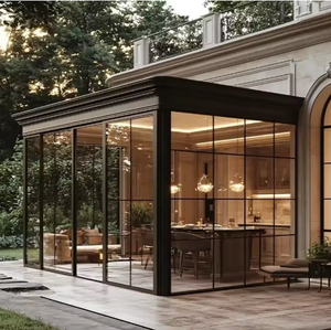 Soluciones <span class=keywords><strong>de</strong></span> Invernadero <span class=keywords><strong>de</strong></span> Vidrio Laminado <span class=keywords><strong>de</strong></span> Aluminio <span class=keywords><strong>de</strong></span> Estilo Europeo Moderno y Ecológico VOBO - Solárium Térmico para Viviendas y Apartamentos - Product Image 3