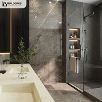Buildgres Grande Dalle 1200x2400 Pierre Frittée Format Mur Carreaux de Marbre Blanc Sol Porcelaine Glaçure Grande Dalle Carreaux pour Sol