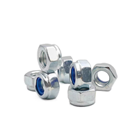 Mur baut heksagonal kelas 10 DIN985 berlapis seng galvanis poles, ulir M8 10mm, ulir penuh