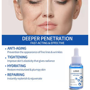 Private Label OEM Anti Wrinkles Glowing Skin Care Set Pore Refining Blue Copper Peptide Facial Whitening AHA <b>Vitamin</b> C Vegan - Product Image 4