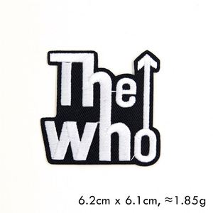 Hot Sale Computer Embroidered Iron on White Black Rock <b>Band</b> Letter Patches - Product Image 6