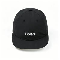 Gorra de Golf de 6 Paneles con Visera Plana, Ajustable con Cuerda, Logotipo Bordado Personalizado, para Deportes, Running, Secado Rápido