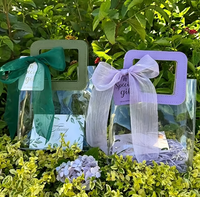 Sacs de bienvenue en PVC transparent givré personnalisés pour invités de mariage, petits sacs cadeaux tendance en forme de dessin animé, vente en gros