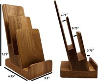 Organisateur de bureau en bois multi-compartiments pour courrier, documents et magazines – Idéal pour la maison et le bureau