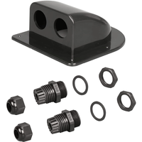 Boîte de presse-étoupe étanche simple à Double câble 3-7mm pour panneau solaire ABS noir/blanc pour panneau solaire camping-cars caravanes bateaux