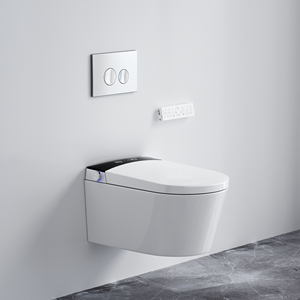 Nouvel arrivage de toilettes intelligentes suspendues au mur Wc intelligent en céramique pour salle de bains Wc avec jet d'eau P-trap Water Closet - Product Image 1