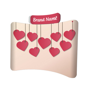 <span class=keywords><strong>Display</strong></span> pameran 10 kaki tampilan kain tekanan melengkung stan pameran dagang latar belakang acara - Product Image 4