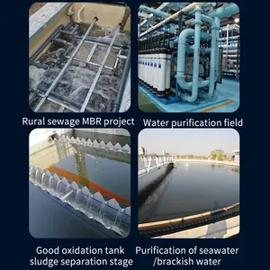 Pemurni air industri lapisan datar keramik pemisah cairan padat bagian Filter air persegi panjang perawatan air putih