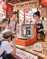 Machine à dessiner des bonbons commerciaux, imprimante 3D de sucre pour les marchés nocturnes et les petites entreprises