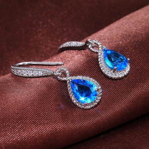 Orecchini a Goccia Blu per Donne, Eleganti Accessori Moda per Uso Quotidiano e Feste - Product Image 2