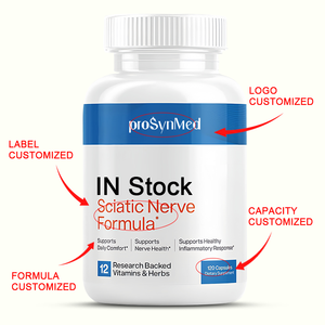 OEM Capsules ter ondersteuning van de gezondheid van de ischiasnerv - 4-in-1 vitamine B alfa-liponzuur voor verlichting van zenuwpijn, 120 capsules - Product Image 5