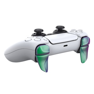 2 Pares de Botones de Hombro Ajustables para Mejora de Juego, Color Verde Camaleón y Morado, Extensiones de Gatillos para Control de PS5 - Product Image 4