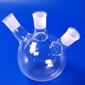 Boccette di vetro con fondo rotondo a tre collo resistenti ad alta temperatura su misura per attrezzature da laboratorio di vendita calda - Product Image 6