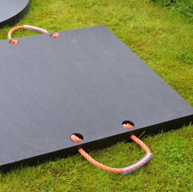 HDPE Custom Double Handle Polyethylene Outrigger Pads Extruded Plastic Modling for Cranes with Cutting Processing Service