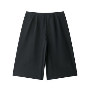 ZATRHMBM 2025 printemps/automne nouvelles femmes mode couleur unie Shorts longs rétro taille haute décontracté femmes Shorts - Product Image 2