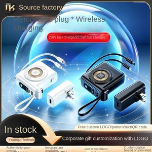 Batterie externe en plastique de 20 000 <span class=keywords><strong>mAh</strong></span> avec câble intégré, charge rapide sans fil 225W, prise compacte portable, appareil multi-tension 3-en-1 - Product Image 5
