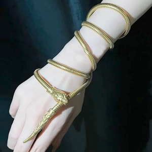 Collana a forma di serpente a forma di serpente di moda di vendita calda collana di gioielli con ciondoli lunghi in <span class=keywords><strong>argento</strong></span> dorato e personalizzati - Product Image 4