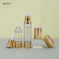 Nouveau produit logo personnalisé 15ml 30ml 50ml 100ml fabricant or aluminium vide bouteille pompe sans air pour récipient cosmétique
