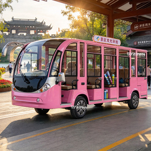 Autobús Turístico Eléctrico Rosa de 14 Asientos, Autobús de Paseo al Aire Libre con Puerta, Vehículo Eléctrico para Zonas Turísticas, Venta Directa de Fábrica - Product Image 1