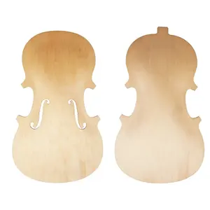 Plateau de violon en bois massif et fond de panier, violon inachevé à trou F de 4/4 à 1/8, utilisé pour fabriquer des pièces de violon à monter soi-même