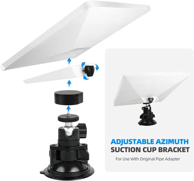 Starlink Mini Dedicated Adapter Suction-Cup Mount 360° Adjustable-Angle Antenna Holder Suitable for RV, Yachts,Car Window