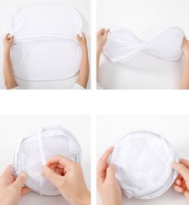 Strong Mesh Pop-Up <b>Hamper</b> Laundry With Durable Handles Solid Bottom Easy to Open and Fold Flat for Storage <b>Gift</b> - Product Image 2