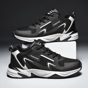 Chaussures de course élégantes de haute qualité pour hommes, baskets blanches et noires avec logo personnalisé du fabricant - Product Image 5