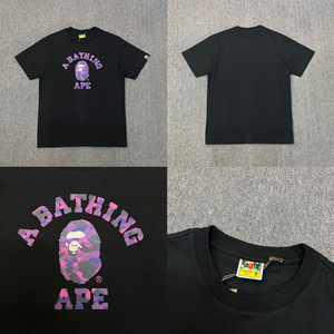 T-shirt à manches courtes personnalisé en coton vintage épais 260g avec imprimé lettre requin pour Ape Head, pour la vente en gros transfrontalière - Product Image 3