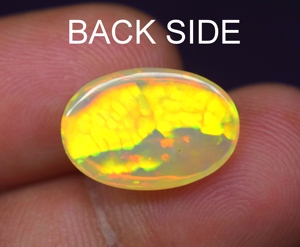 Opale naturelle multicolore de haute qualité, 4,1 ct, 16*11*5,4 mm, cabochon, pierre précieuse en vrac pour la fabrication de bijoux - Product Image 5