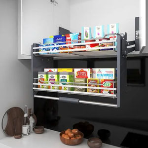 Panier de rangement pour vaisselle, égouttoir à vaisselle, tiroir coulissant pour armoire de cuisine, étagère relevable - Product Image 3