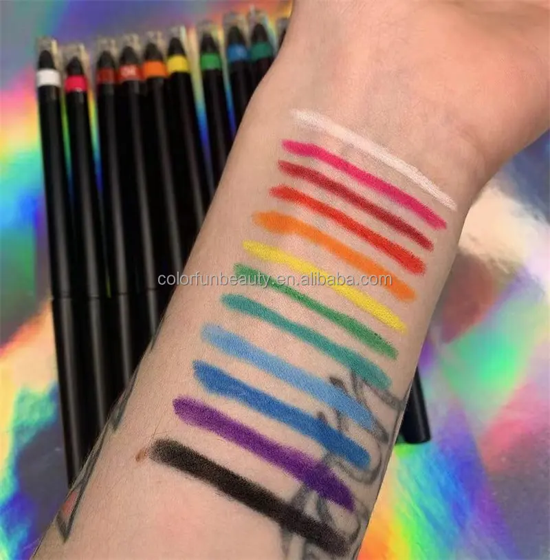 High Pigment Waterproof Makeup Eyeliner Pencils 10 Colors Long Lasting Gel Eye Liner Pen