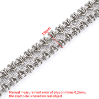 Chaîne exagérée en acier inoxydable personnalisée, accessoires imperméables pour la fabrication de bijoux en maille, collier, bracelet, bricolage