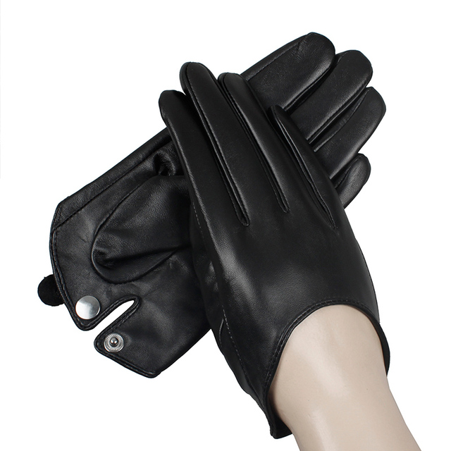 Custom Logo Touch Screen Breathable Genuine Leather for Women Sheepskin Driving Gloves