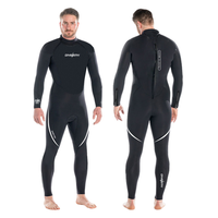 DIVESTAR desain kustom baru pakaian selam ritsleting belakang lengan panjang tahan air Neoprene 3mm untuk pria