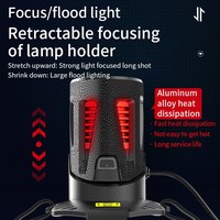 Lampe frontale à capteur, phares à faisceau réglable et zoomable, LED en aluminium, étanche, rechargeable avec batterie 18650 pour la pêche en extérieur