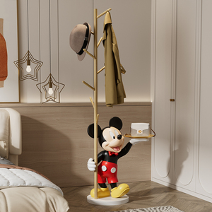 Mickey Mouse Coat Rack Floor Standing with Tray for Bedroom Entryway Living Room <b>Storage</b> - Product Image 1