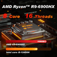 Laptop Gaming Bisnis Baru OEM Keyboard Inggris, Promo Grosir AMD R9-6900H 16GB+512GB 16 Thread 15.6 Inch 36 RGB Backlight