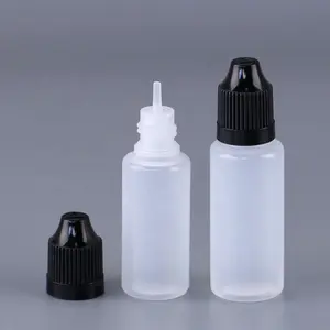 Liquid Medicine 20ml Soft PE Squeeze Small Plastic Bottle With Childprooof Cap