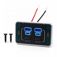 Chargeur USB 12V-24V pour siège de bus, montage en surface, type C, QC3.0, charge rapide pour camping-car, autocar, caravane, camion