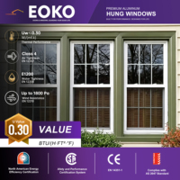 Fenêtres à double battant EOKO à triple vitrage, verre Low-E, conformes aux normes AS2047 et NFRC, en aluminium, écoénergétiques pour projets de maisons passives