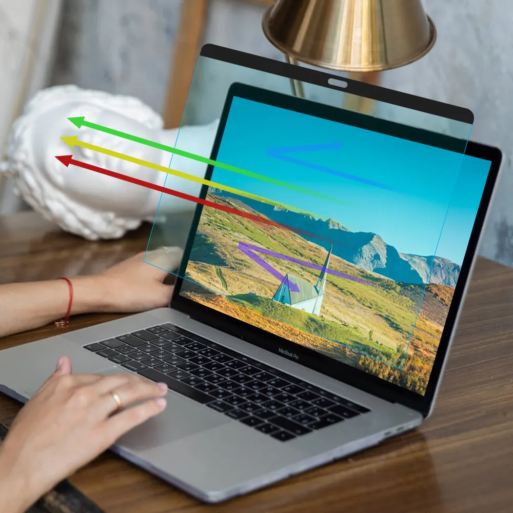 Bộ Lọc Chống Ánh Sáng Xanh LFD252 HD Không Có Bong Bóng Bảo Vệ Màn Hình Cho MacBook Pro 15 Inch 2016/2020 Ekran Filmi Protector