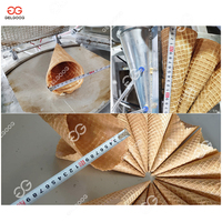 Machine automatique de fabrication de cornets à gaufres pour la fabrication de biscuits à la crème glacée et de popcorn à Guangzhou