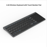 Clavier sans fil Slim 2,4 GHz avec pavé tactile, mini clavier avec pavé tactile