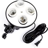 4-en-1 E27 Base Socket Splitter Light Lamp Bulb 4 Head Adapter Holder Umbrella Lighting Bulb Bracket Photography Accessories