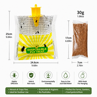 Piège à mouches suspendu jetable, sac attrape-mouches en PP imperméable, attrape les mouches et les abeilles, utilisation multi-scènes en extérieur, personnalisation prise en charge
