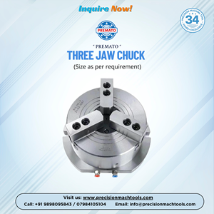 Heavy-Duty 3-<span class=keywords><strong>Jaw</strong></span> Chuck tấm cho máy tiện & CNC máy cứng thép chính xác Grip - Product Image 2